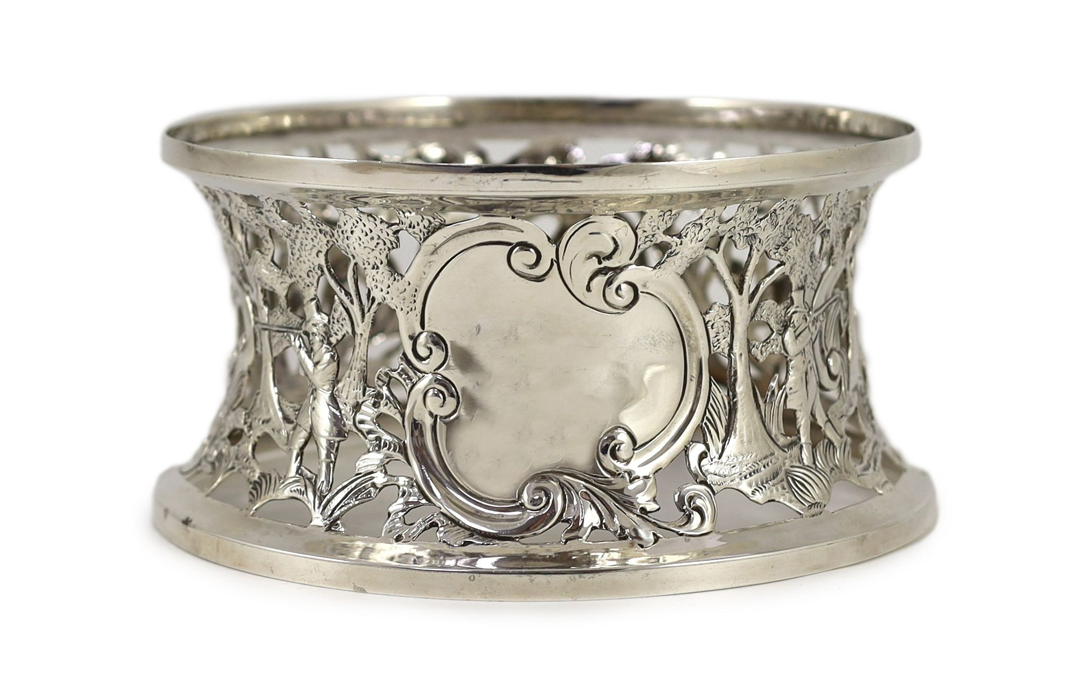 A George III Irish silver dish ring, maker, R.B?